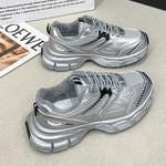 Lace Up Platform Athletic Shoes