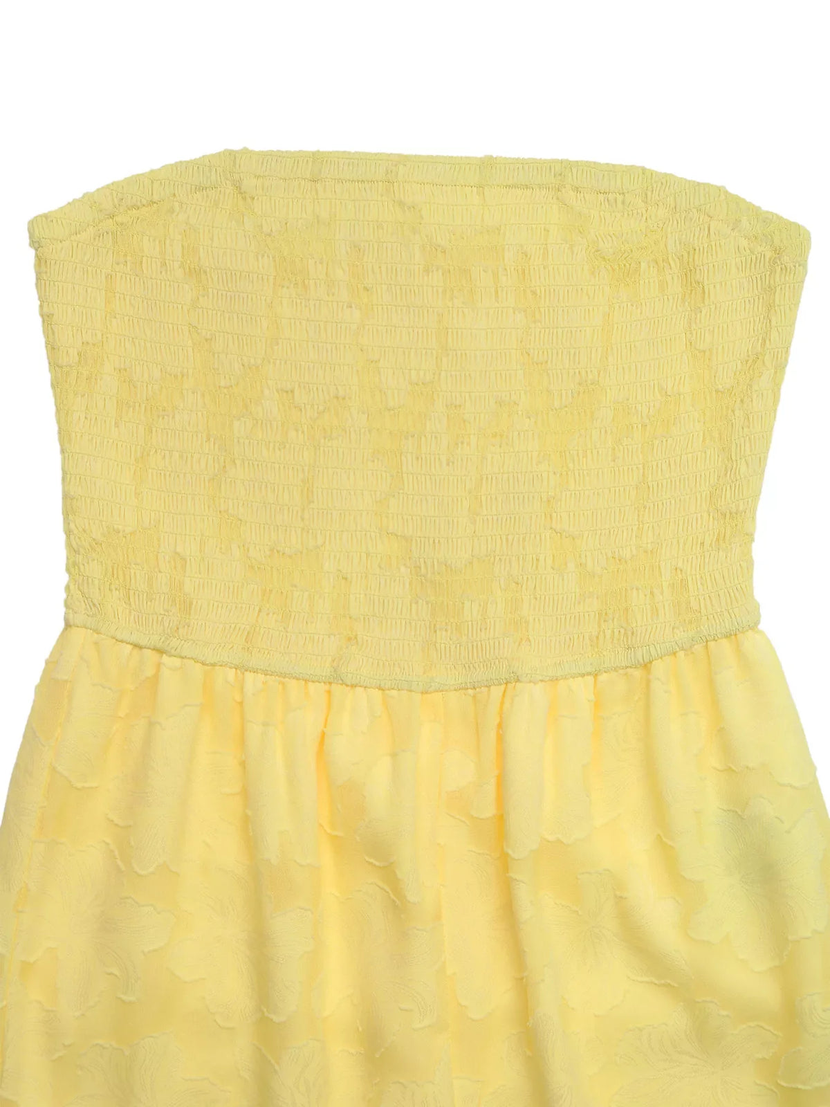 Lace Smocked Tube Jumpsuit