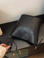 Vintage Style Bucket Crossbody Bag