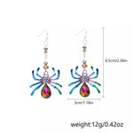 Colorful Spider Drop Earrings