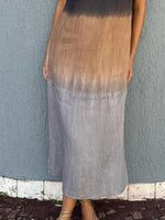Full Size Sleeveless Gradient Tank Midi Dress Plus Size