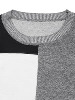 Color Block Knit Long Sleeve Sweater