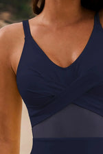 Drawstring Ruched V-Neck One-Piece Swimwear