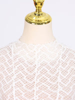 Lace Mock Neck Long Sleeve Maxi Dress