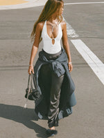 Cutout Ribbed Tank Top