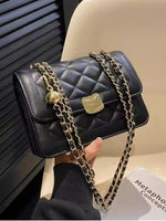 Quilted Flap Chain Crossbody Bag