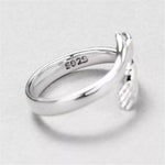 925 Sterling Silver Hug Bypass Ring