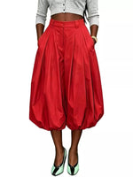 High-Waisted Ruched Balloon Pants