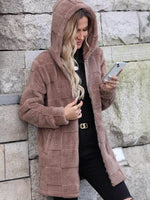 Fleece Zip Up Hooded Outerwear