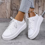 Round Toe Platform Sneakers