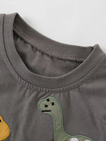 Children's Dinosaur Applique T-Shirt and Shorts Set