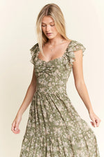 Jade By Jane Ruffle Sleeve Tiered Maxi Dress