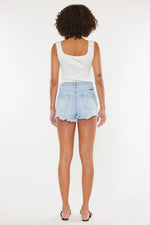 Kancan Distressed Button Fly Denim Shorts