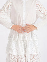 Full Size Lace Layered Long Sleeve Dress Plus Size