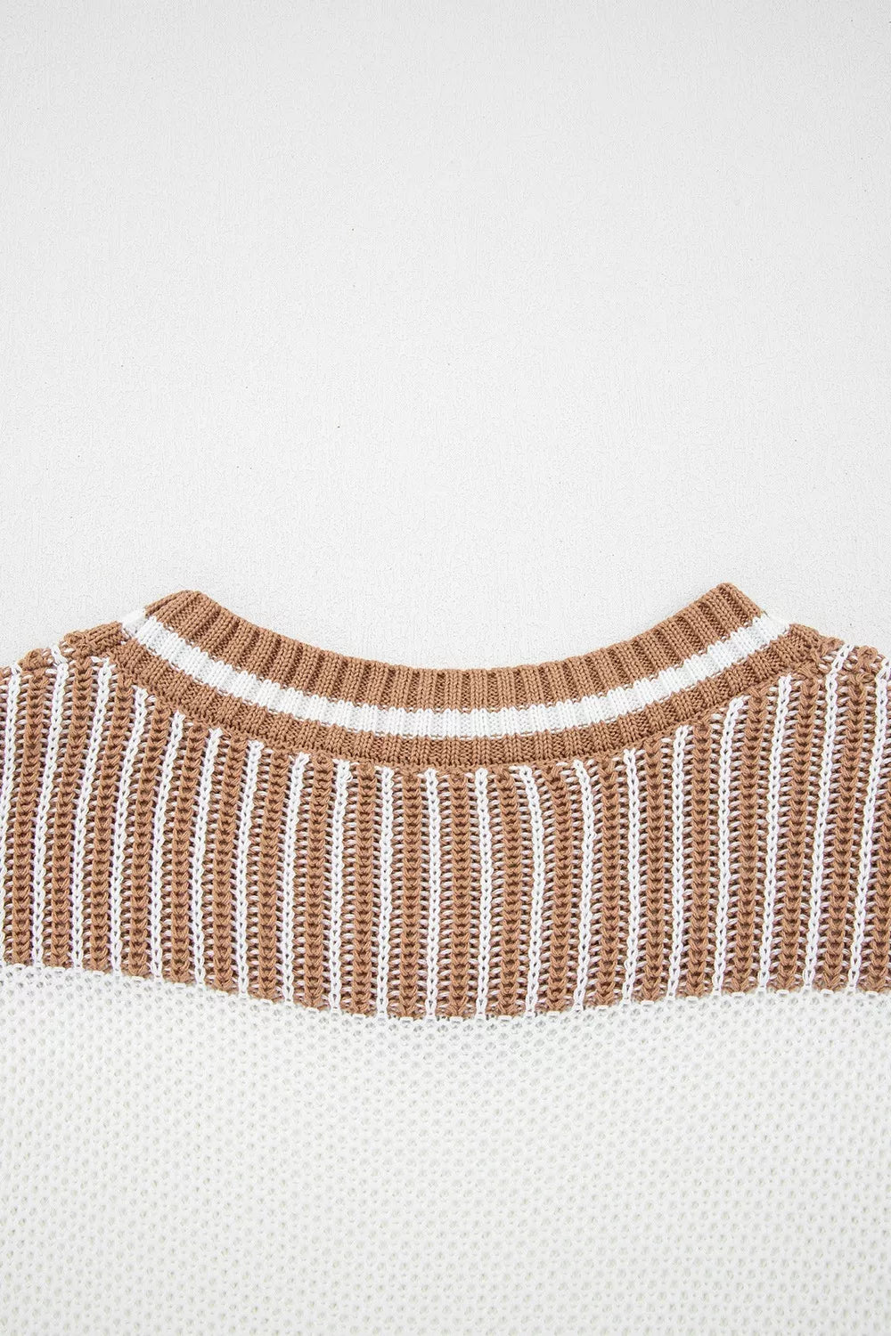 Striped Knit Long Sleeve Sweater