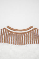 Striped Knit Long Sleeve Sweater