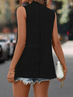 Sleeveless Notch Collar Longline Vest Coat