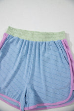 Contrast Round Neck Top and Shorts Set