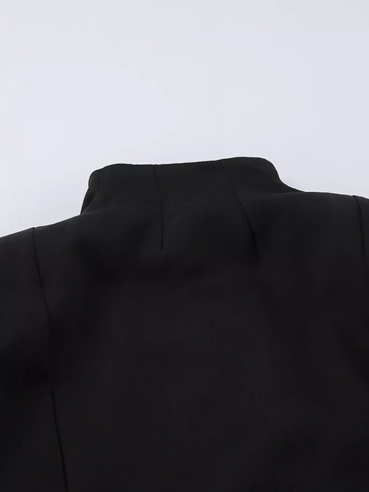 Elegant Stand Collar Blazer and Mini Skirt Set