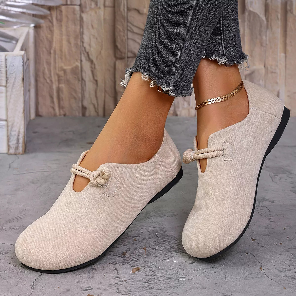 Round Toe Slip-Ons