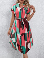 Tie Waist Short Sleeve Dress