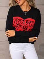 Valentine's Day Love Club Heart Graphic Sweater