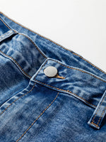 Seam Detail Loose Fit Cropped Jeans