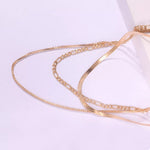 18K Gold-Plated Three-Layered Necklace