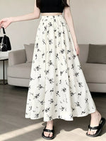 Floral Print A-Line Skirt