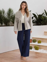 One Button Long Sleeve Outerwear