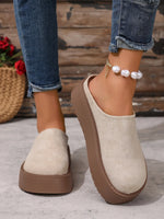 Platform Suede Slip-Ons