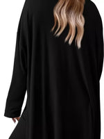 Casual Loose Long Sleeve Top and Wide Leg Pants Set