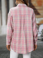 Plaid Button-Down Oversized Shirt