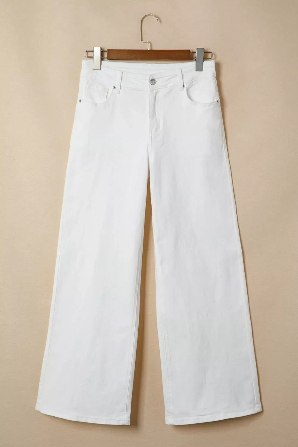 Solid Color Loose Casual Jeans
