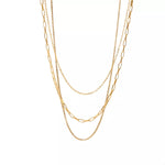 18K Gold-Plated Three Layered Necklace