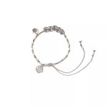 Silver Chain Adjustable Heart Charm Bracelet