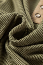 Button Front Contrast Trim Top