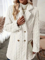 Cozy Faux Shearling Double-Breasted Outerwear