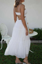 Cutout Square Neck Midi Cami Dress
