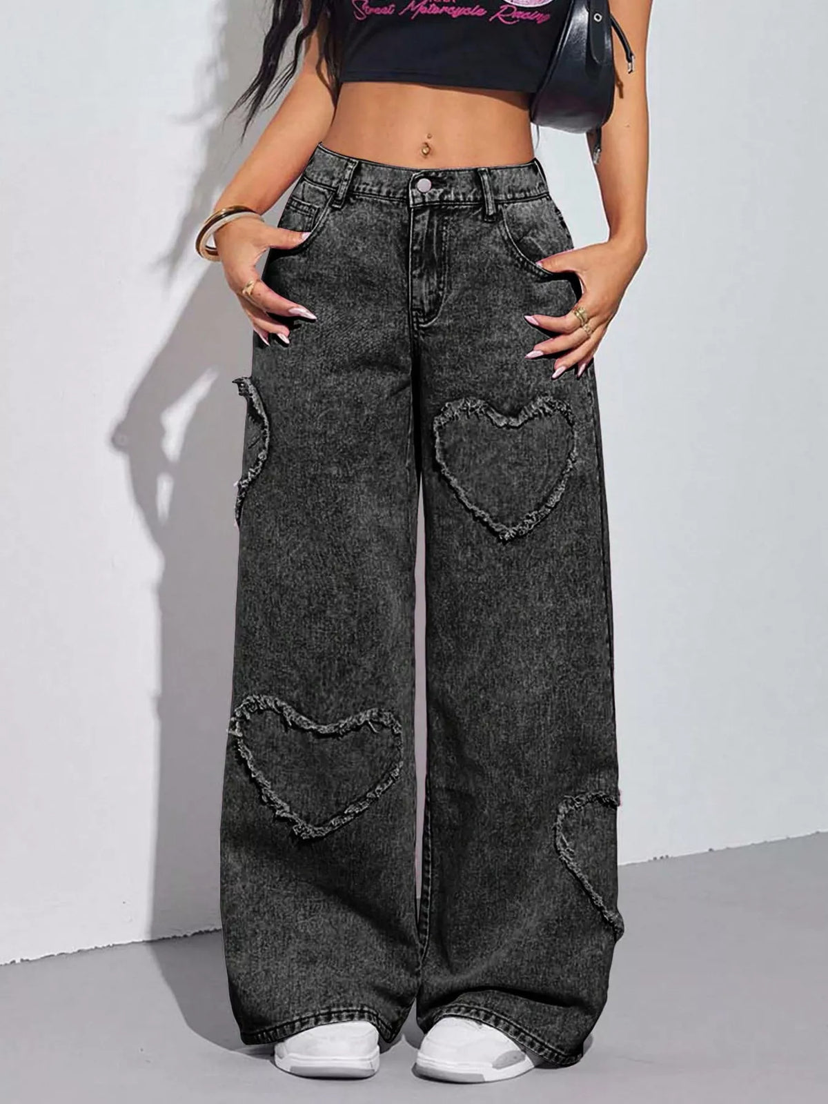 Heart Wide Leg Jeans