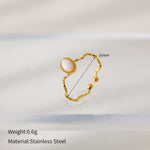 18K Gold-Plated Wave Open Ring