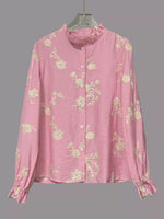 Floral Embroidered Long Sleeve Shirt