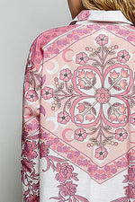 POL Printed Floral Button Down Shirt