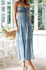 Cutout Square Neck Midi Cami Dress