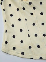Polka Dot Sweetheart Neckline Tank Top