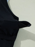 Ruffle Trim V-Neck One-Piece Swimsuit