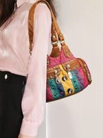 Rivet Decor Multifunctional Crossbody Bag