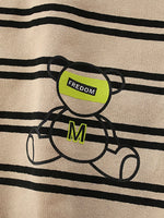 Children's Striped Bear Crew Neck Sweatshirt
