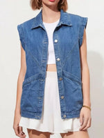 Button-Down Denim Vest