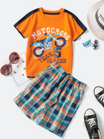 Children's Graphic Short Sleeve Tee and Shorts Set